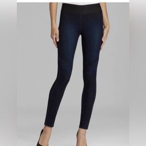 PAIGE deep blue Glam Rock soft denim Leggings - size small
